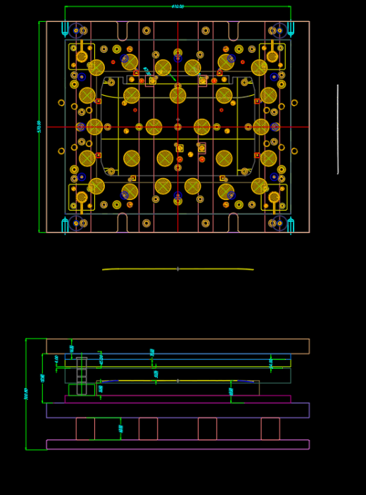 电脑外壳预成形冲孔模具CAD设计图纸缩略图