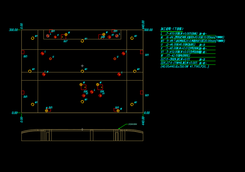 电脑外壳预成形冲孔模具CAD设计图纸