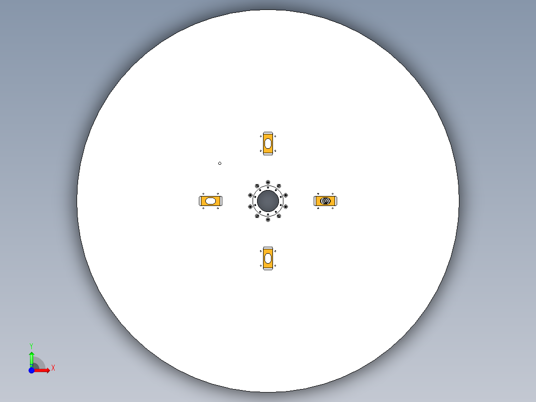 伺服转台三维设计前视图