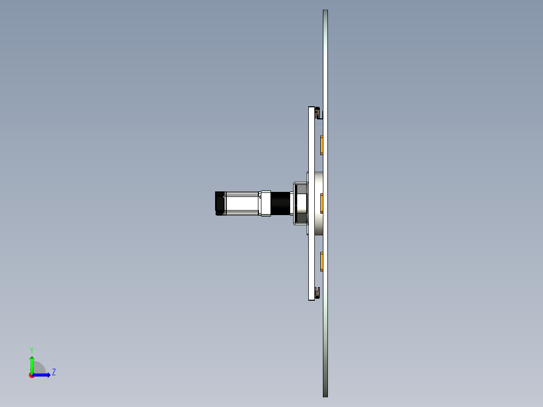 伺服转台三维设计左视图
