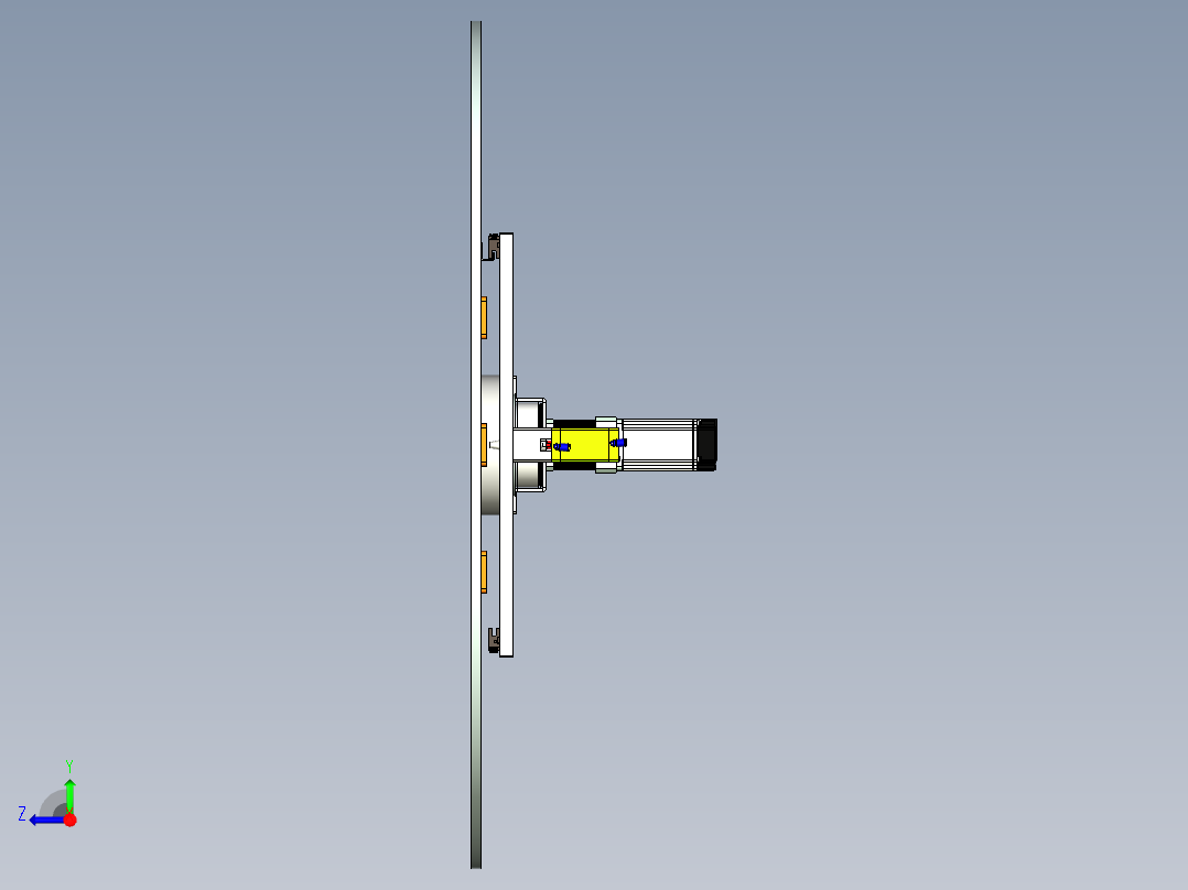 伺服转台三维设计右视图
