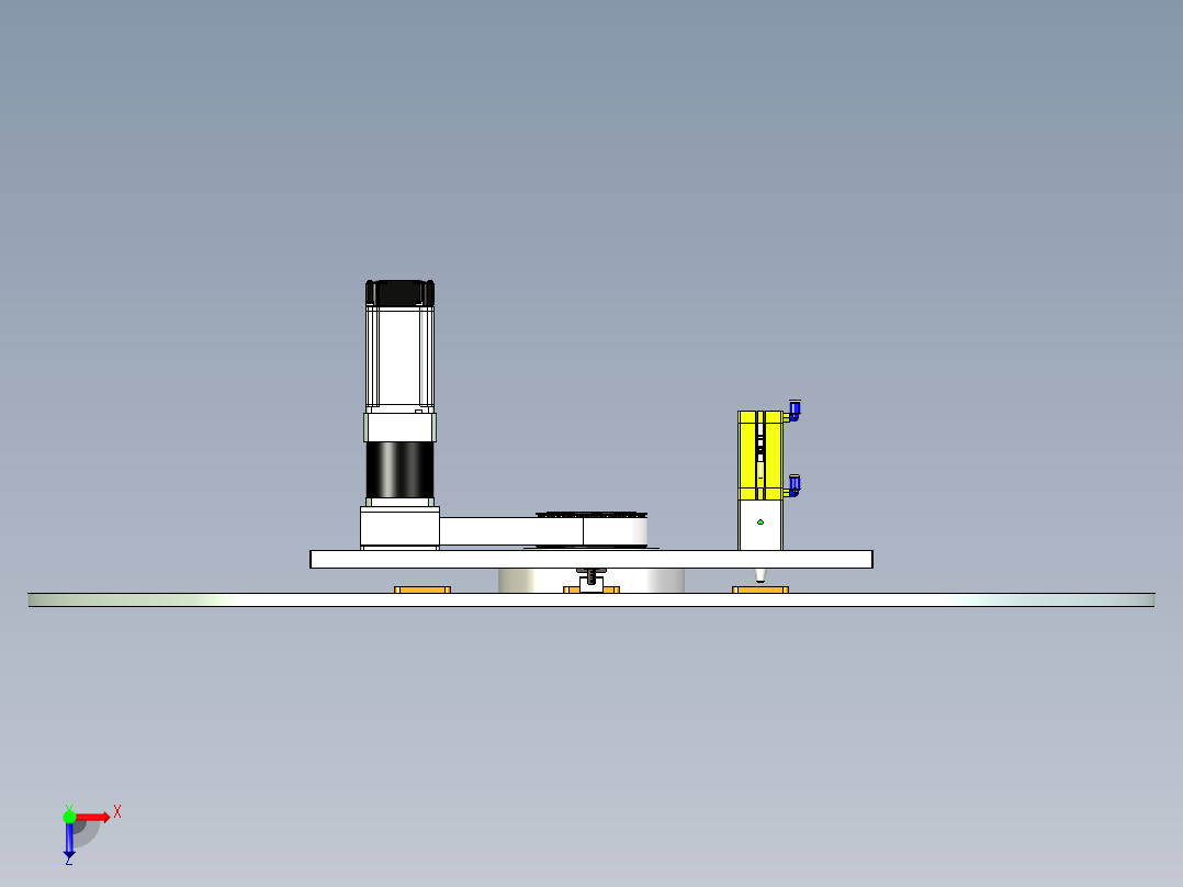 伺服转台三维设计俯视图