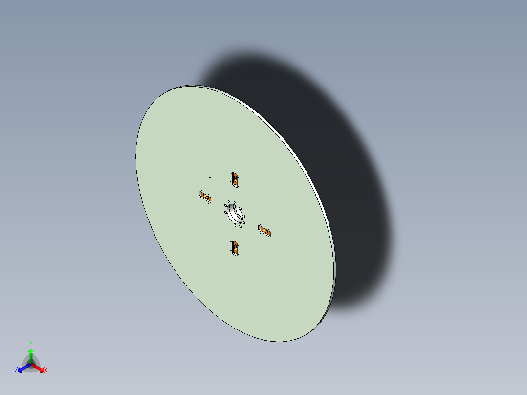 伺服转台三维设计正等轴测图