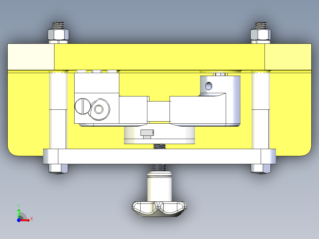 CA6140车床拨叉[831007]工艺及钻M8螺纹孔夹具设计前视图