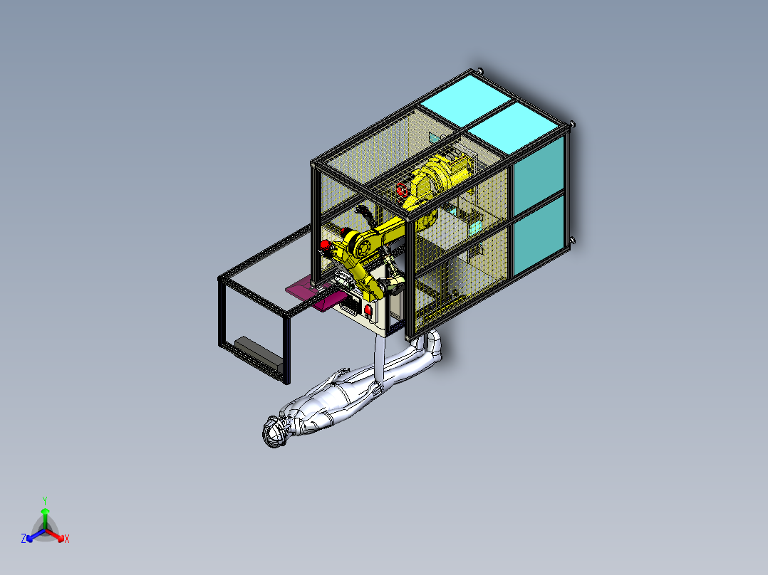 仿生机械手工作台的功能调试模拟