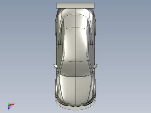 B2004121-奔驰C63 AMG汽车俯视缩略图