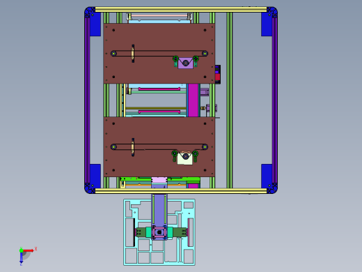 自动送板机的升降机俯视缩略图