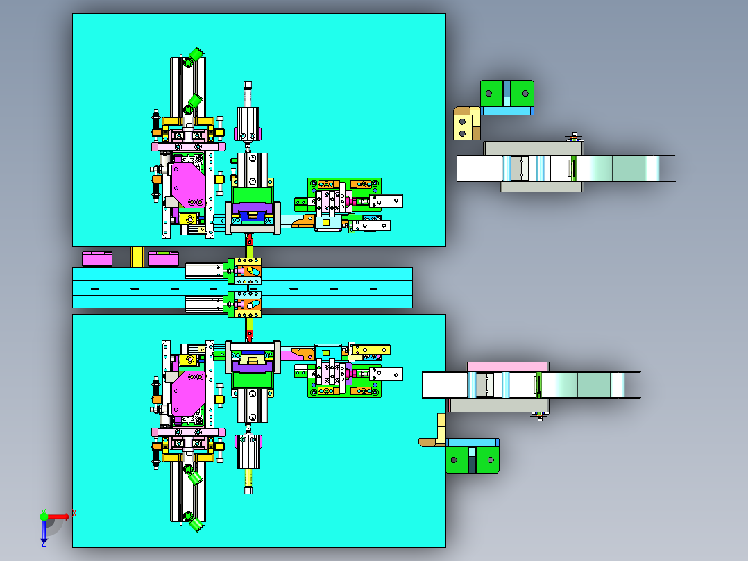 ZZ-5380 轨道交通连接器自动组装机俯视图