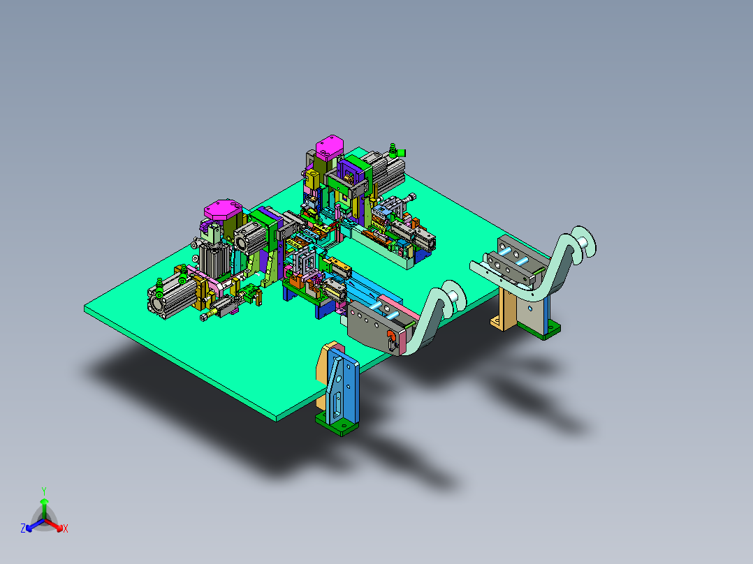 ZZ-5380 轨道交通连接器自动组装机正等轴测图