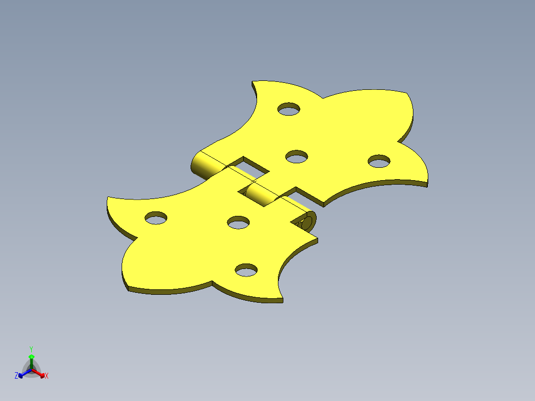 合页、铰链(29)正等轴测图