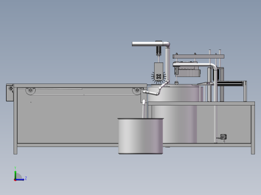 全自动煎饼机三维SolidWorks图+CAD图左视缩略图
