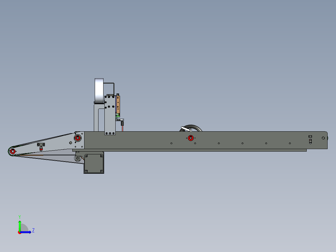 间距可调上料机构左视图