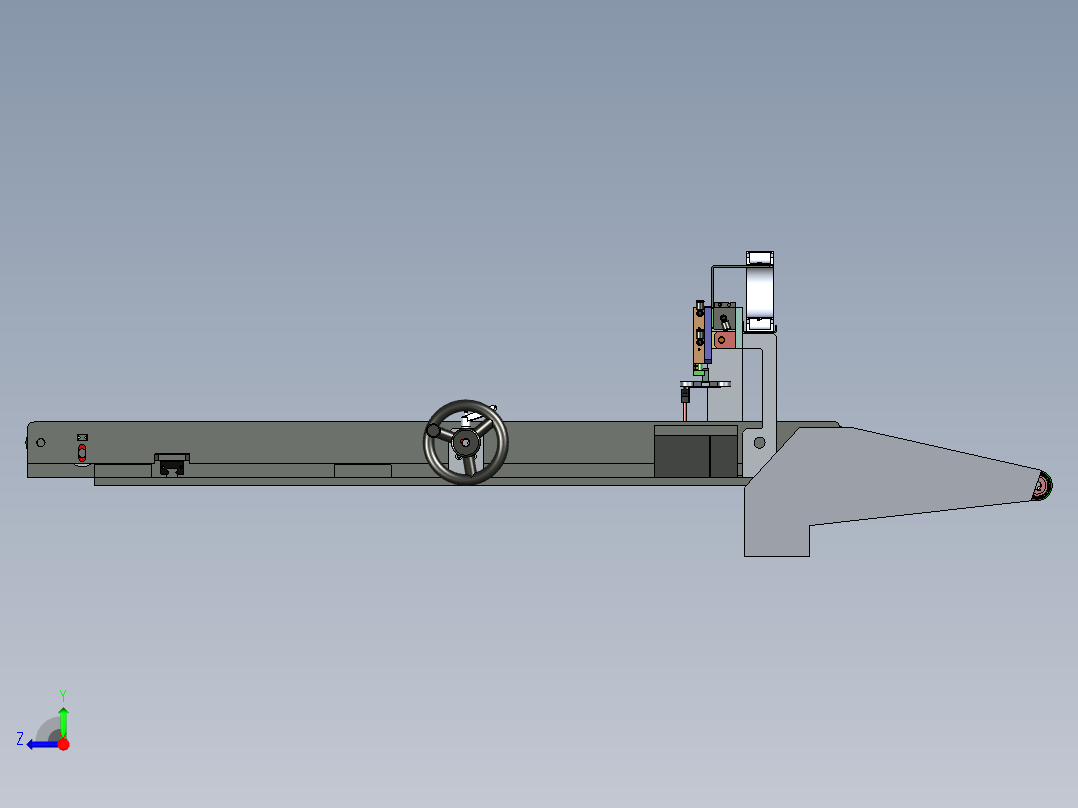 间距可调上料机构右视图