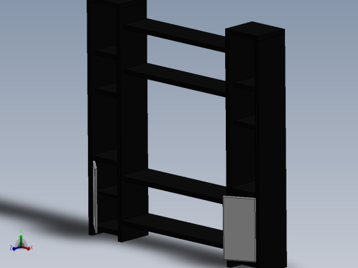 在客厅里的电视架子