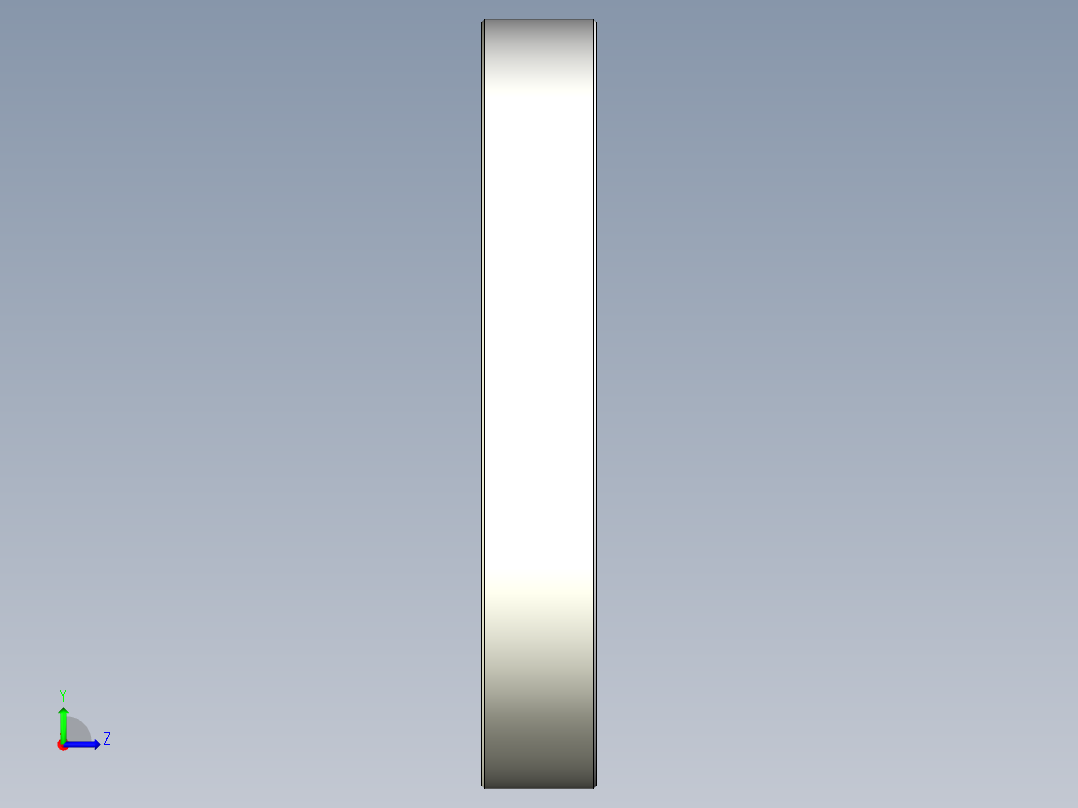 27OD x 20ID x4mm 轴承左视图