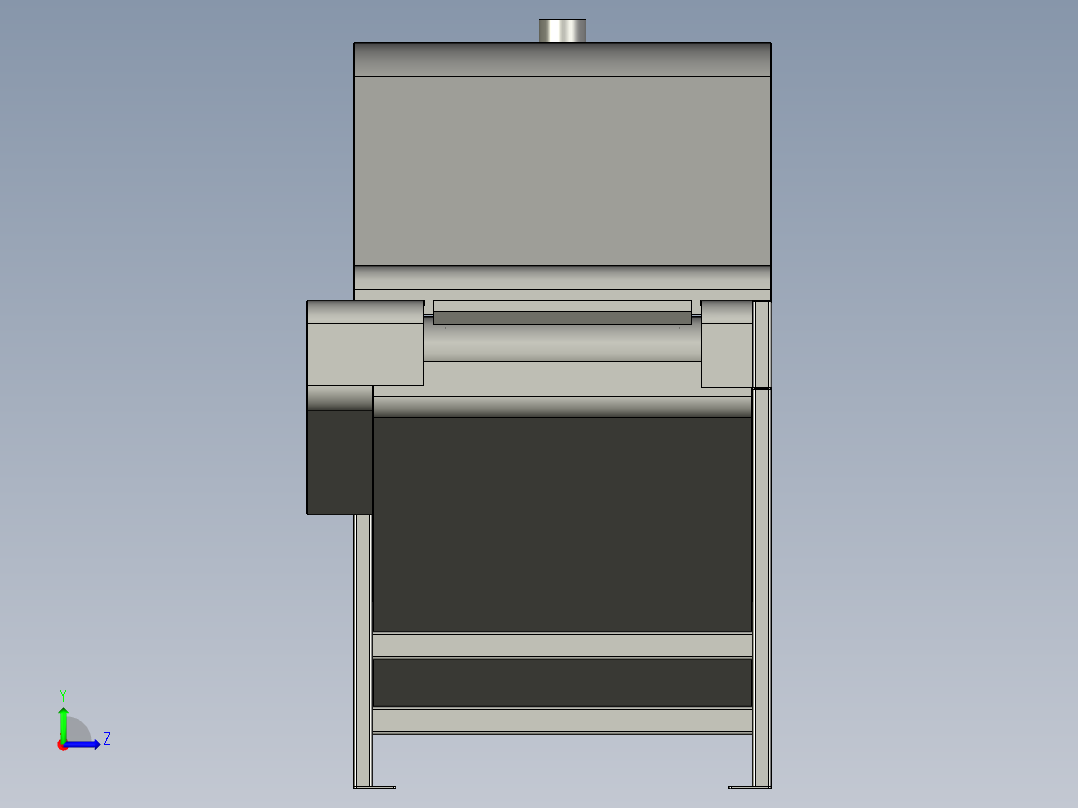 消毒液浸泡式杀菌装置左视图