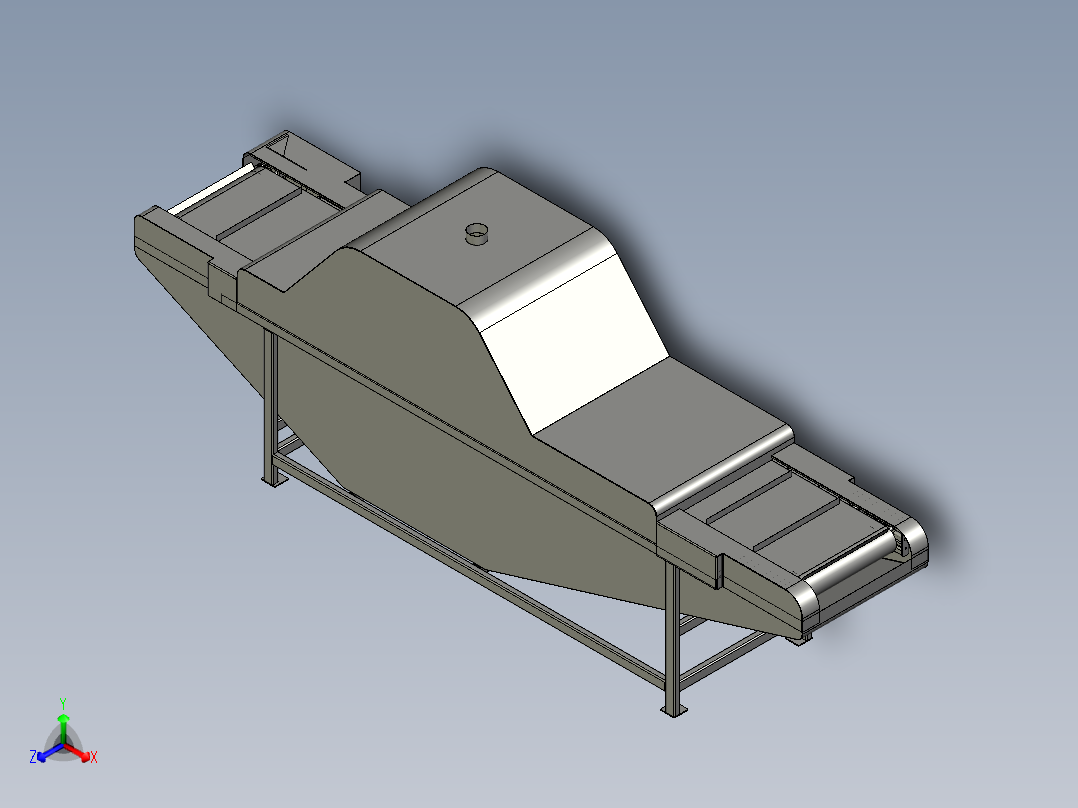 消毒液浸泡式杀菌装置正等轴测图