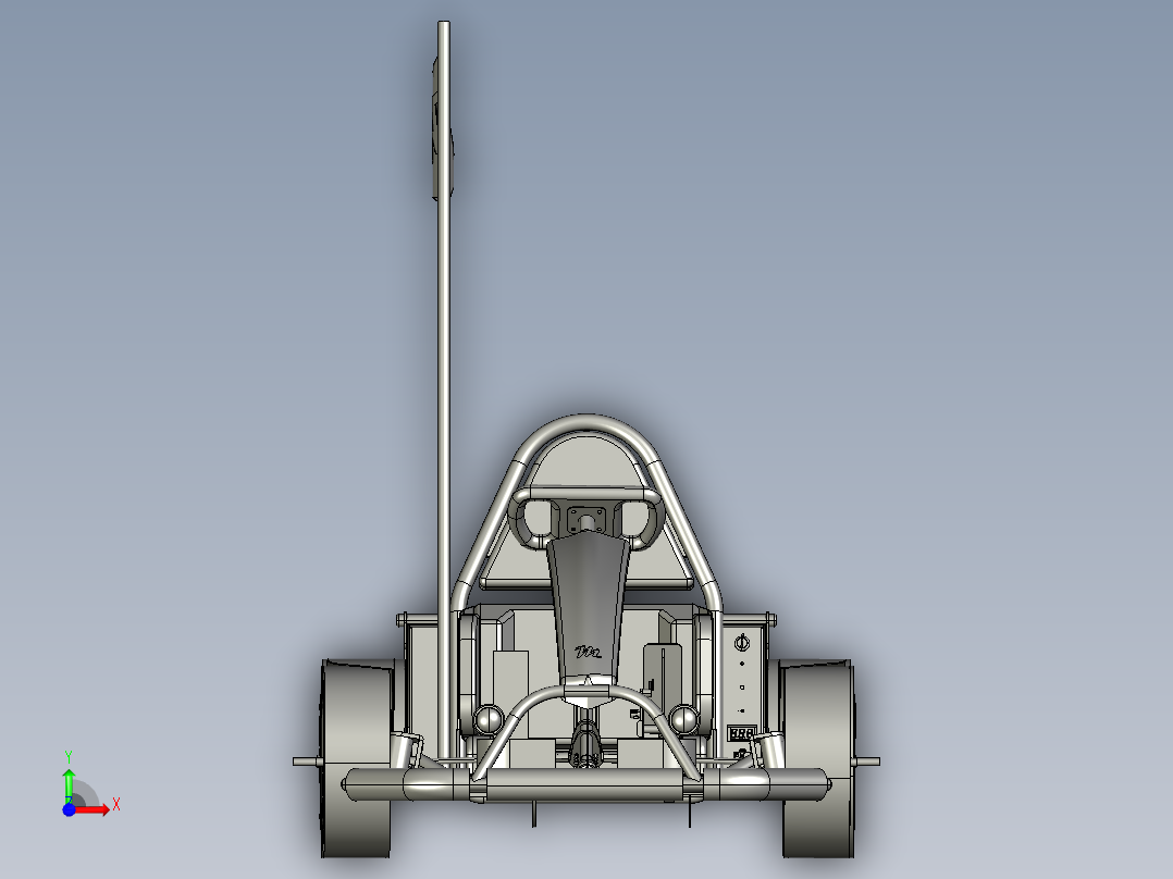 基于纯电动模式的漂移卡丁车前视图