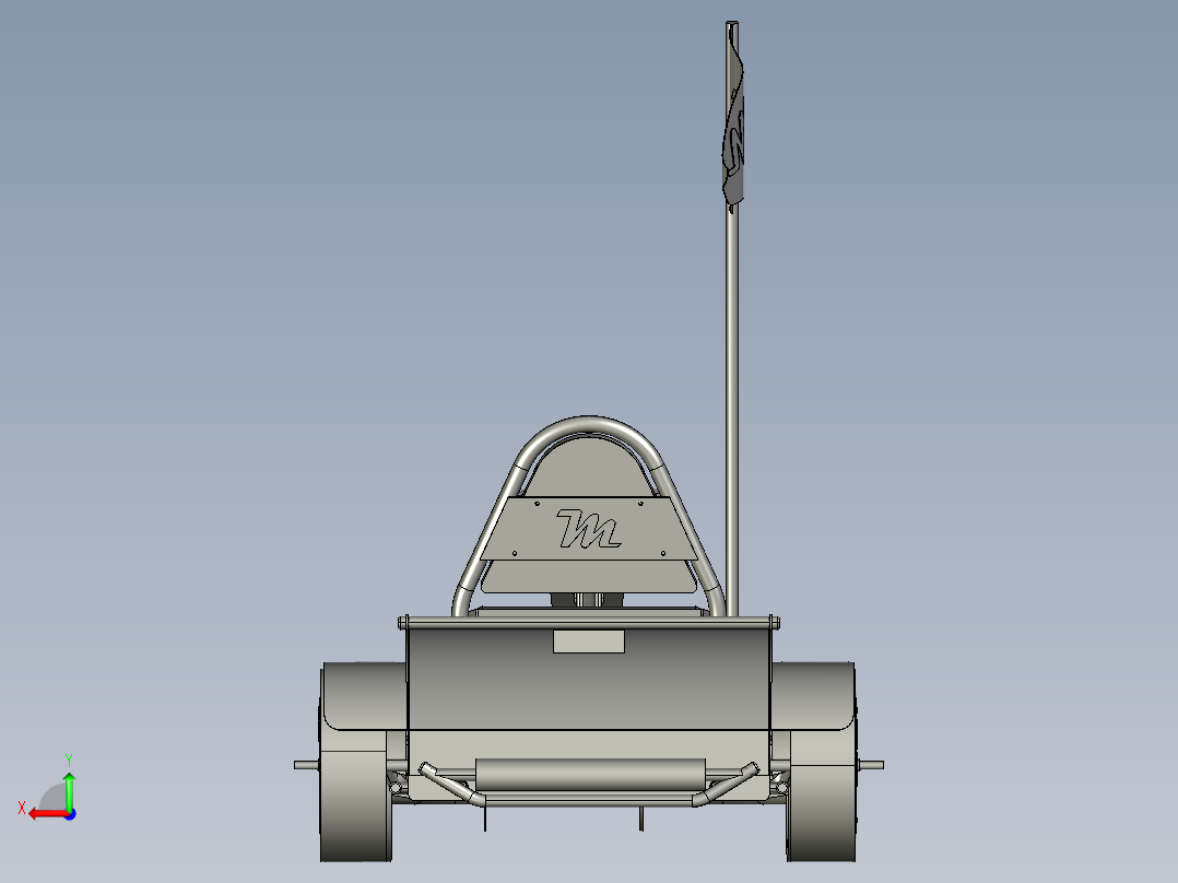 基于纯电动模式的漂移卡丁车后视图
