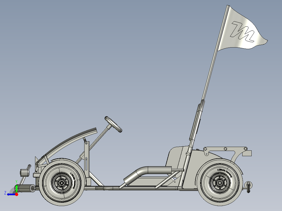 基于纯电动模式的漂移卡丁车右视图