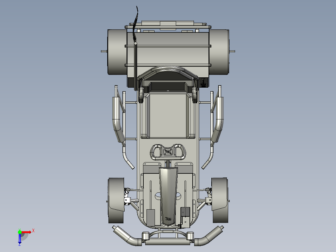 基于纯电动模式的漂移卡丁车俯视图