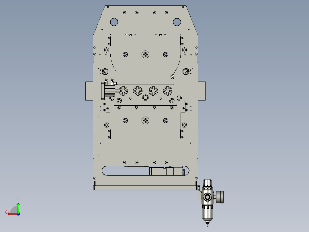 清洁机本体后视图