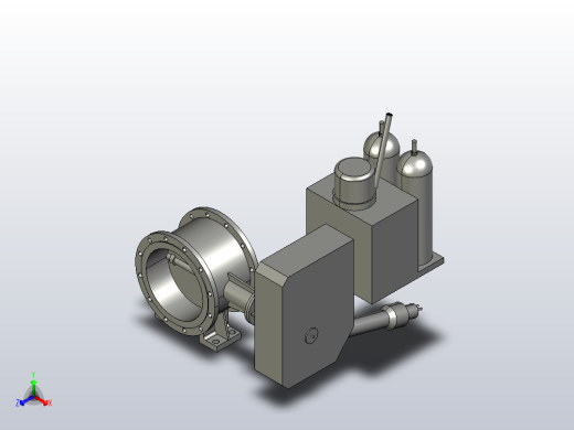 3 00≤DN≤500[DN350]阀，蝶阀风阀正等轴测缩略图