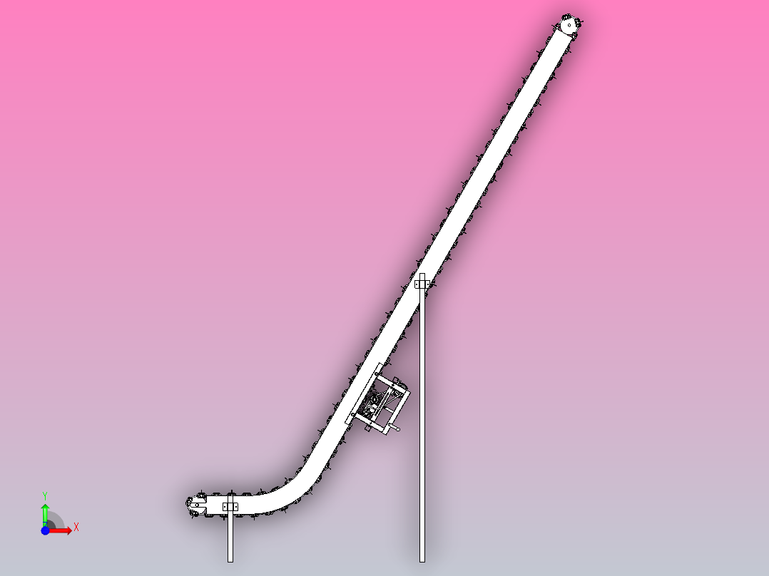 输送带清洁器前视图