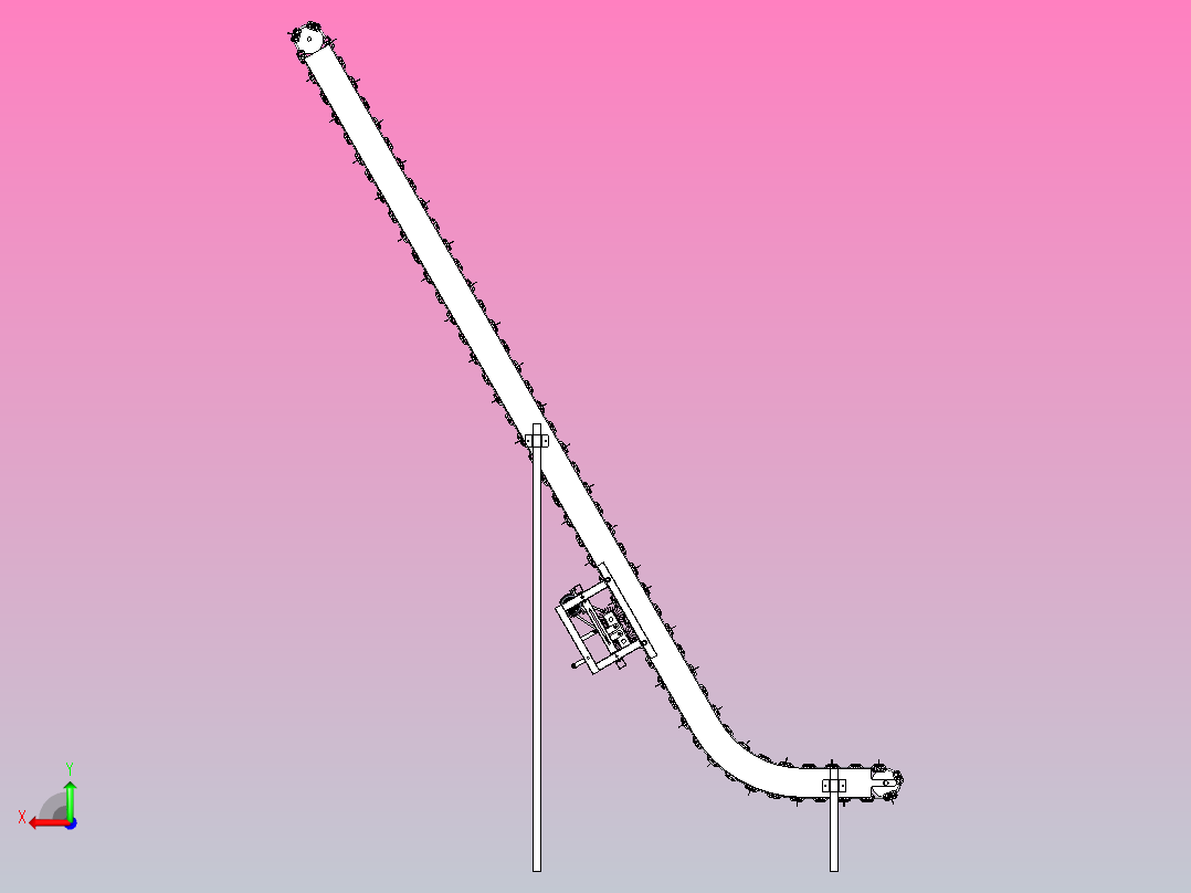 输送带清洁器后视图