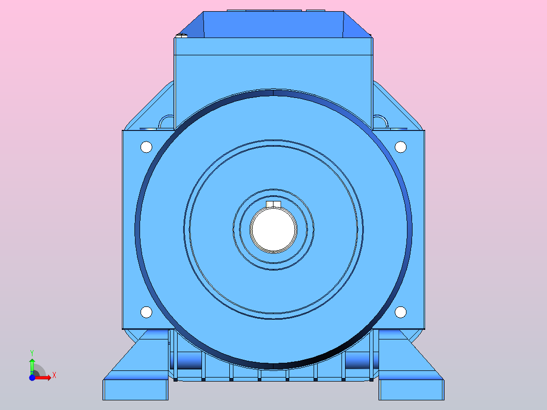 IM B3 H80-180(YE2、YE3)通用电机[YE2-90L-4-B3] (2)前视图