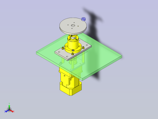一款工件排出转台3D模型