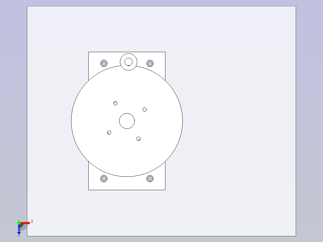 一款工件排出转台3D模型俯视图