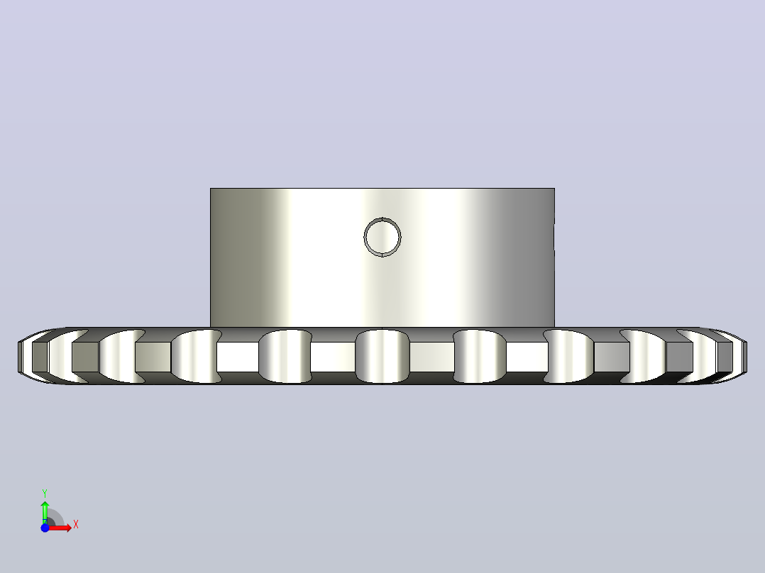 JI 1873-23T-R35-C1机加工被动轮前视图