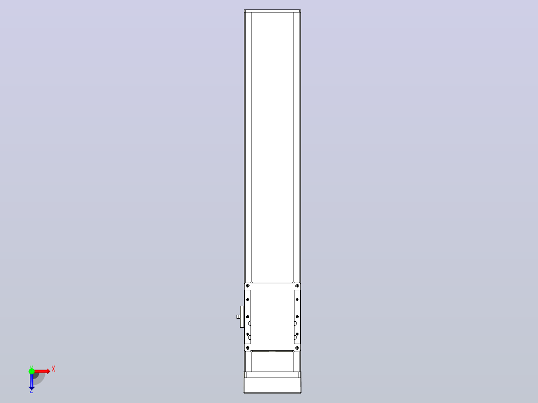 滚珠丝杠直线轴带导轨全封闭TPA-HCR-105D-1610C-L450-MP-C-P40-N3俯视图