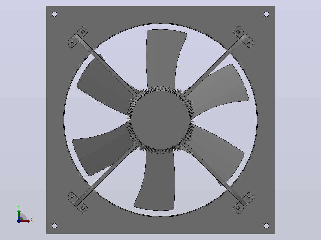LKZ50№5.0N轴流风机[LKZ50№5.0N]后视图