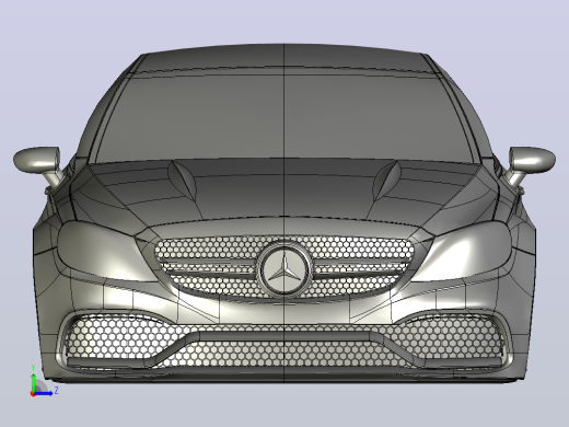 奔驰 c63 SolidWorks stp左视缩略图