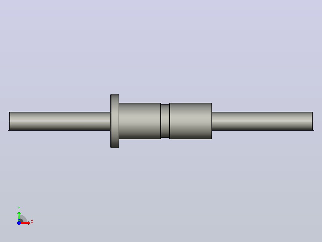 DKFZD3212-5滚珠丝杆3D模型前视图
