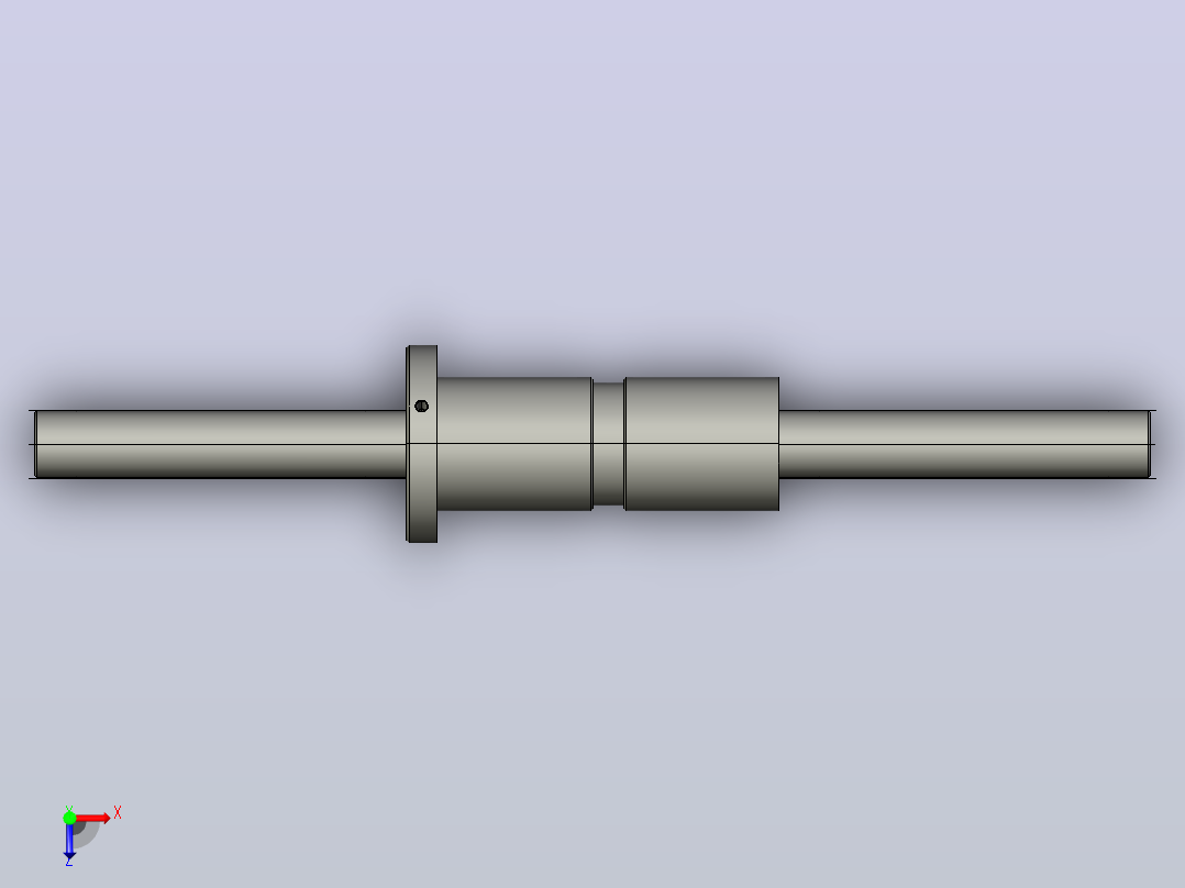 DKFZD3212-5滚珠丝杆3D模型俯视图