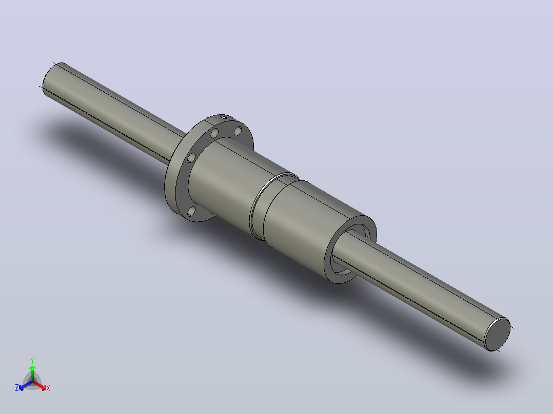 DKFZD3212-5滚珠丝杆3D模型正等轴测图