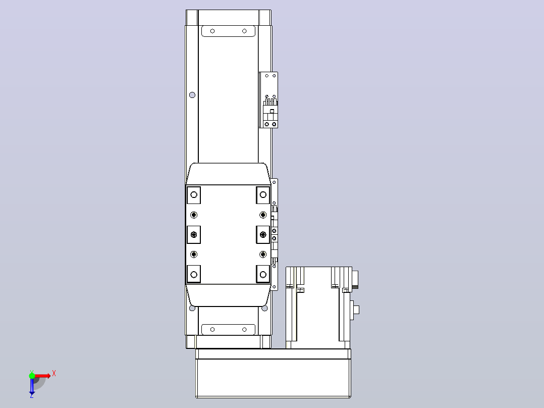 滚珠丝杠直线轴内置导轨TPA-GCR-80-1610C-L100-ML-M40-N3俯视图
