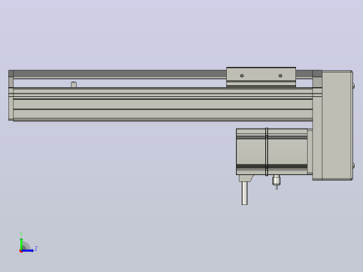 SYS12-200-BM-200W滚珠花健、支撑座、滚珠丝杠、交叉导轨、直线模组.STEP左视缩略图