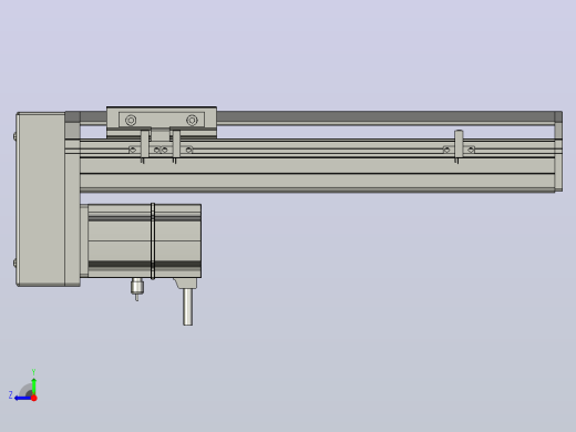 SYS12-200-BM-200W滚珠花健、支撑座、滚珠丝杠、交叉导轨、直线模组.STEP右视缩略图