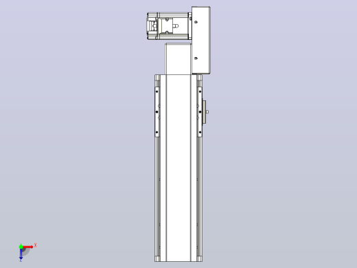 皮带直线轴半封闭可选导轨TPA-HNB-105D-90-L200-ML-Y-P20-N3俯视缩略图