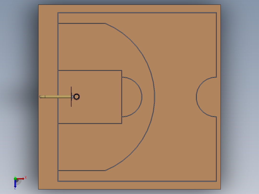NBA半场俯视图
