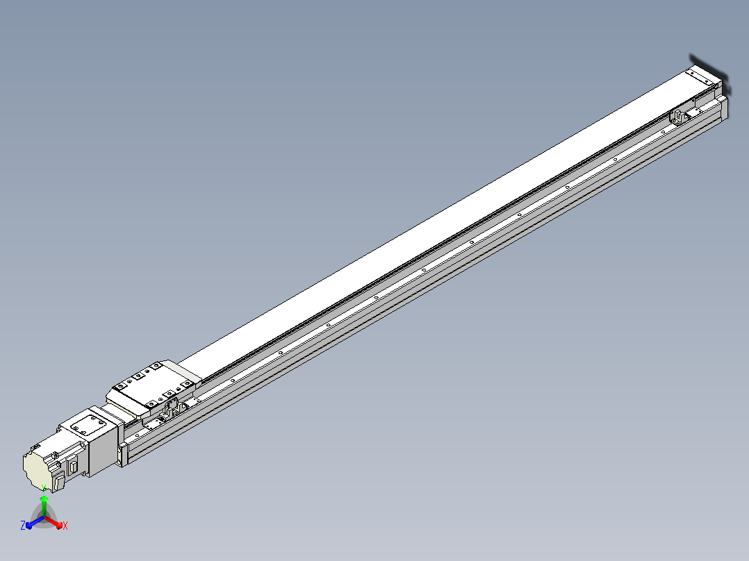 滚珠丝杠直线轴内置导轨TPA-GCR-80-1610C-L1050-M-M20-N3主视图