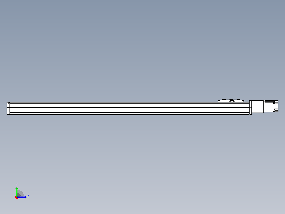 滚珠丝杠直线轴内置导轨TPA-GCR-80-1610C-L1050-M-M20-N3左视图