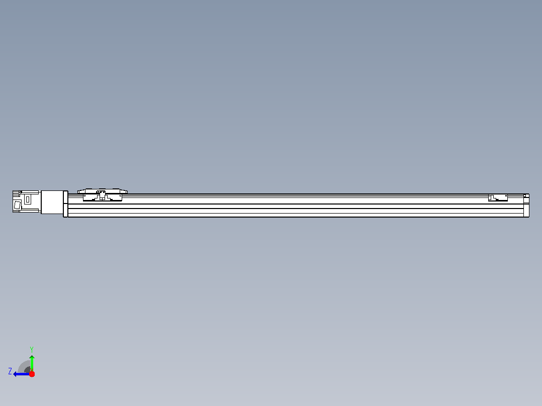 滚珠丝杠直线轴内置导轨TPA-GCR-80-1610C-L1050-M-M20-N3右视图