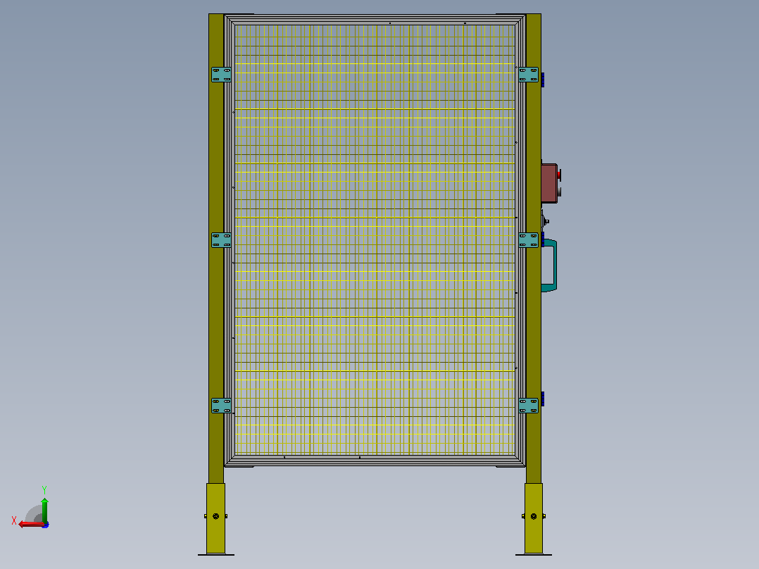 防护网模型设计后视图