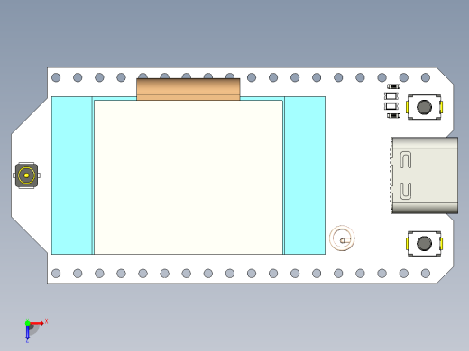 Heltec V3 (ESP32 LoRa)简化模块俯视缩略图