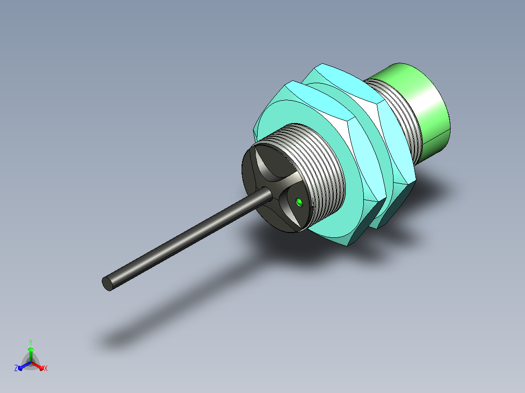 接近开关传感器ZJG04-N-25-M30-N-C主视图
